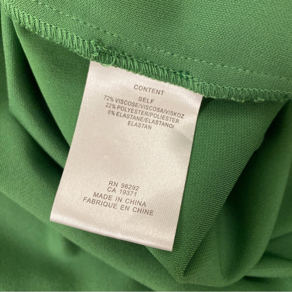 Tibi ||‎ Serpentine Tank Dress Crew Neck Crepe Leaf Green 2 - Picture 10 of 10